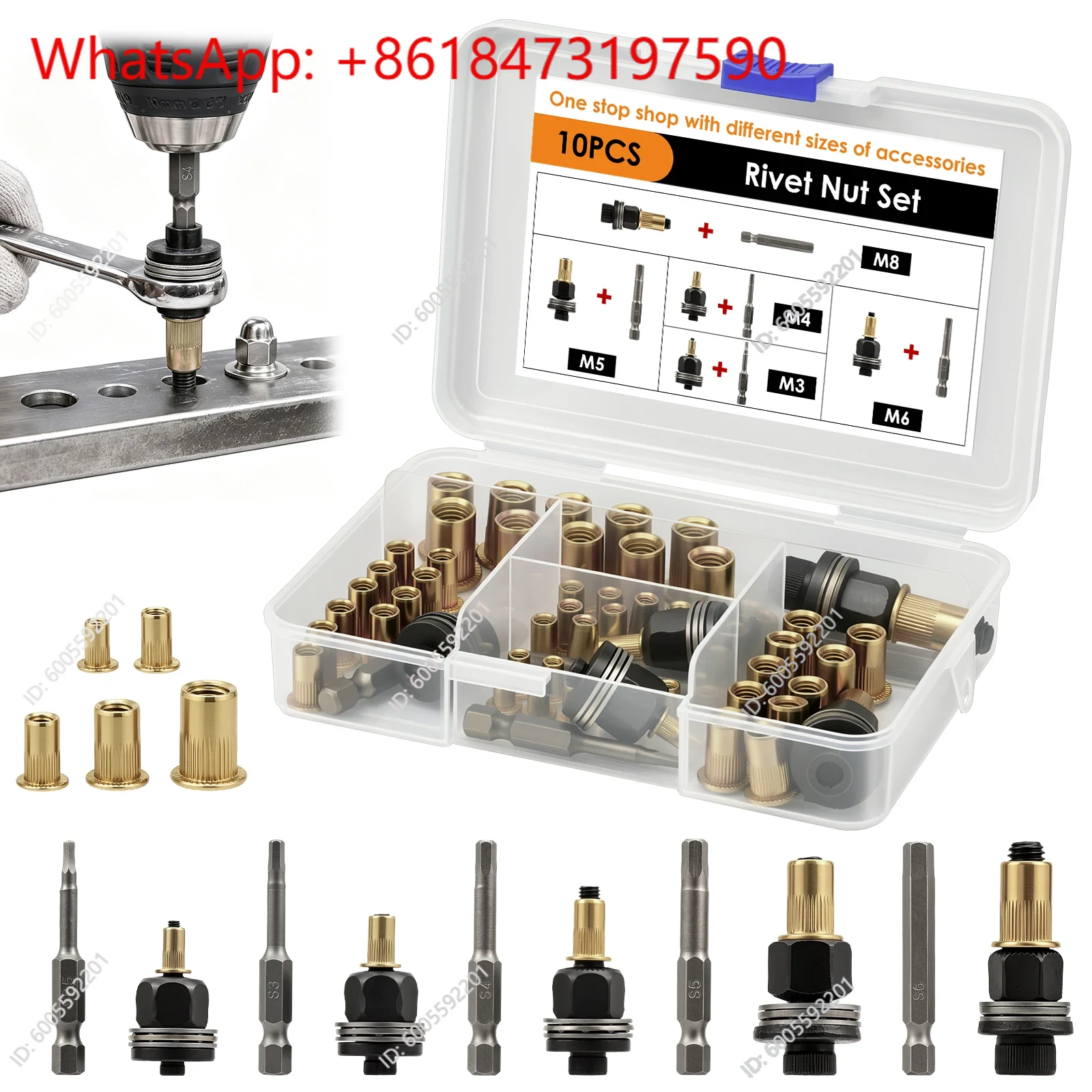Rivet Setter Tool - Kit de herramientas para tuercas remachables