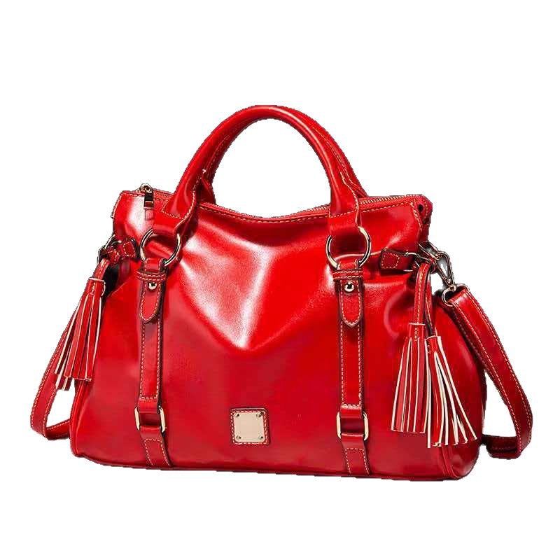 Leatherwork Designs - Bolso de mano Retro de cuero